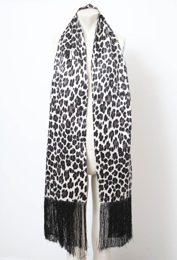 Givenchy Vintage Leopard Print Scarf - 4
