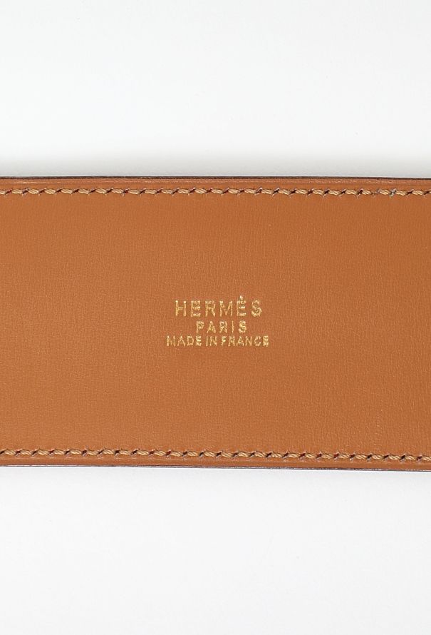 Hermès Vintage Rouge Courchevel ‘Collier de Chien’ Belt (1995) - 5
