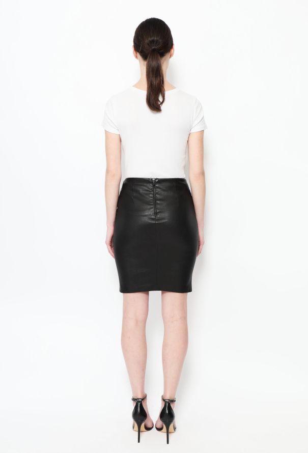 The Row Loattan' Leather Skirt - 3