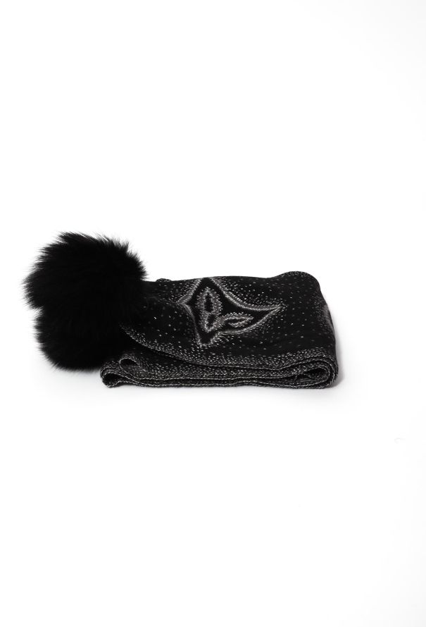 Louis Vuitton Monogram Cashmere Fur Trim Scarf - 4
