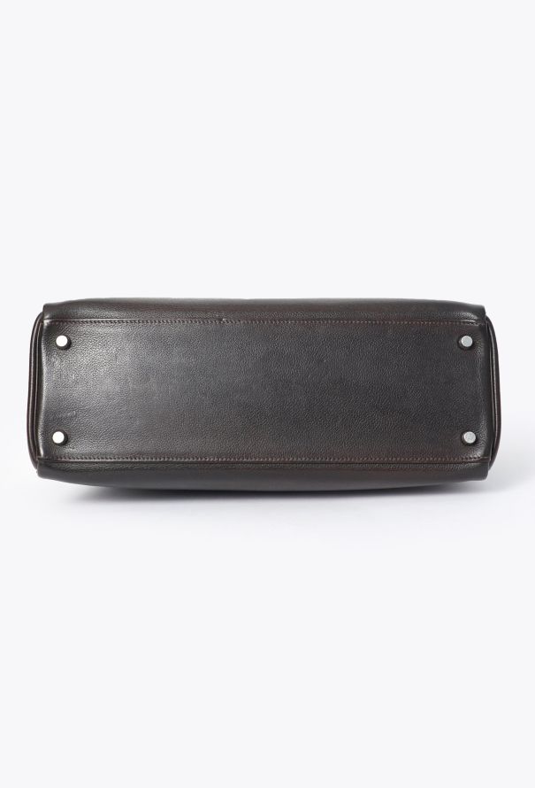 Hermès Evergrain Ébène Kelly Retourné 35 - 9
