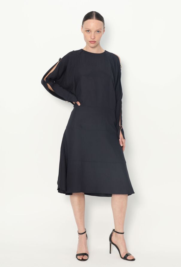 Chloé F/W 2014 Cut-Out Silk Dress - 5