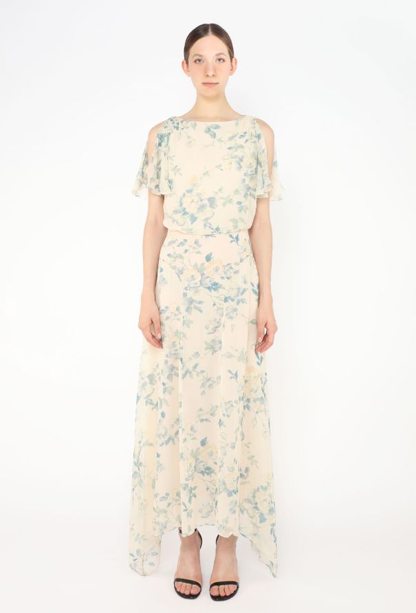 Céline 2020 Blooming Floral Chiffon Dress - 1