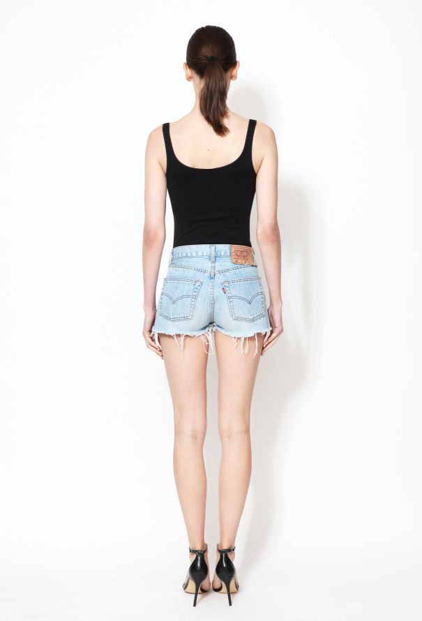 Levi's Distressed 501 Denim Mini Shorts - 4