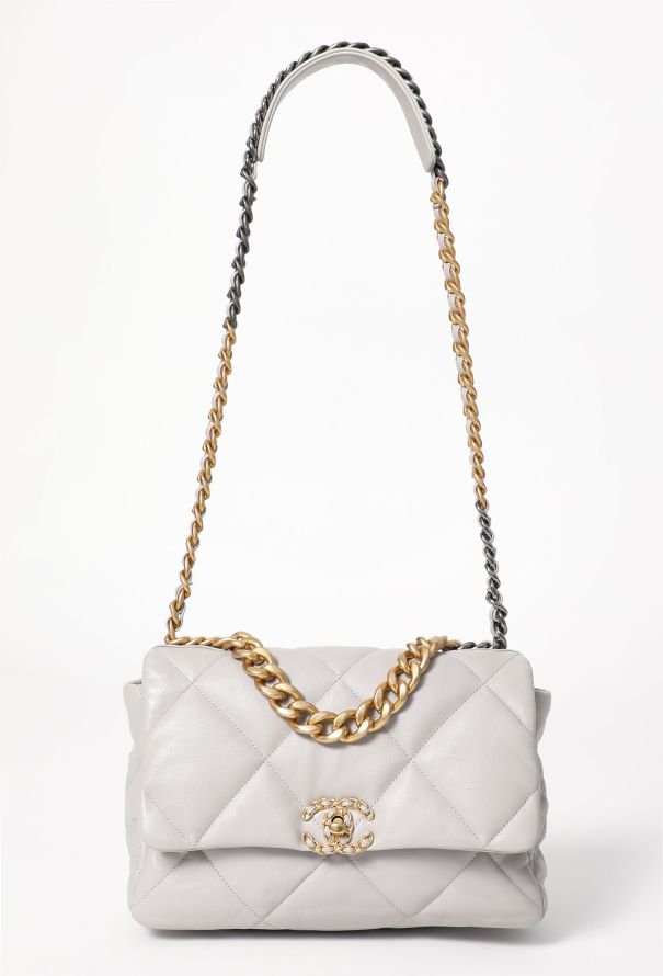 Chanel 2021 Grey 19 Large Flap Bag - 1