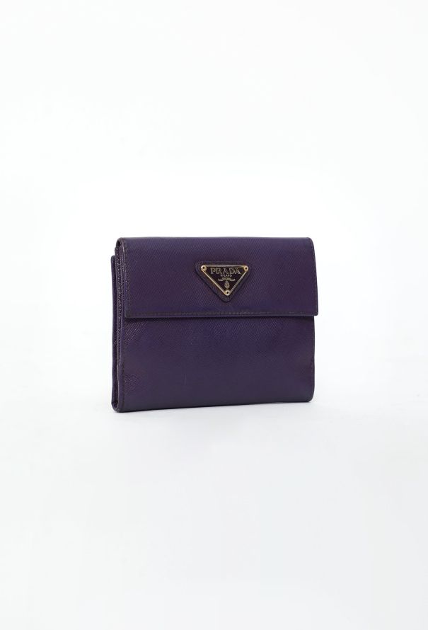 Prada Uva Saffiano Flap Wallet - 3