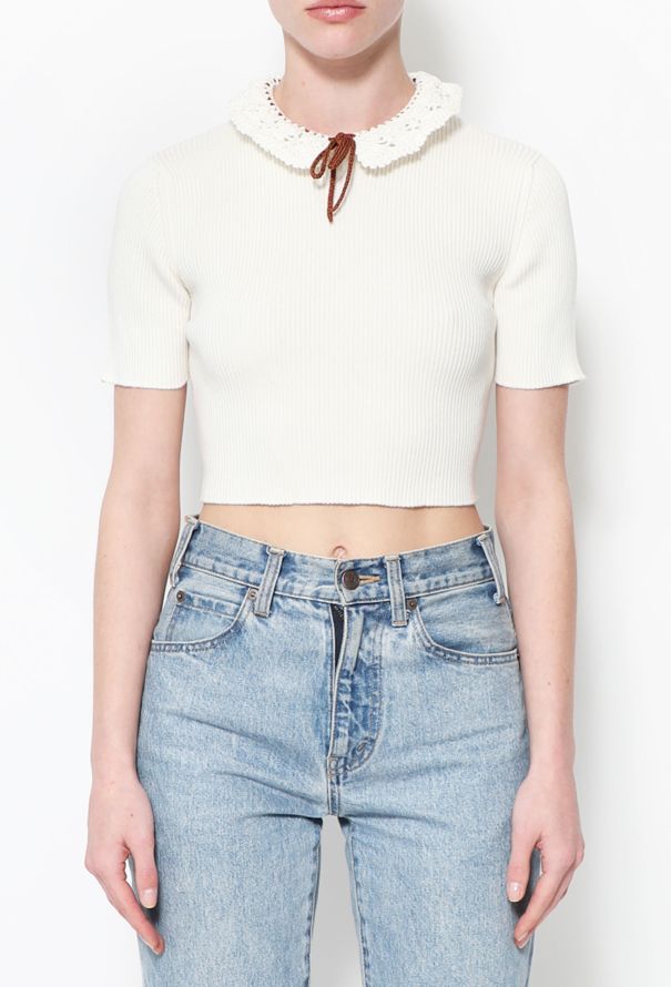 Miu Miu 2019 Crochet Detail Top - 1