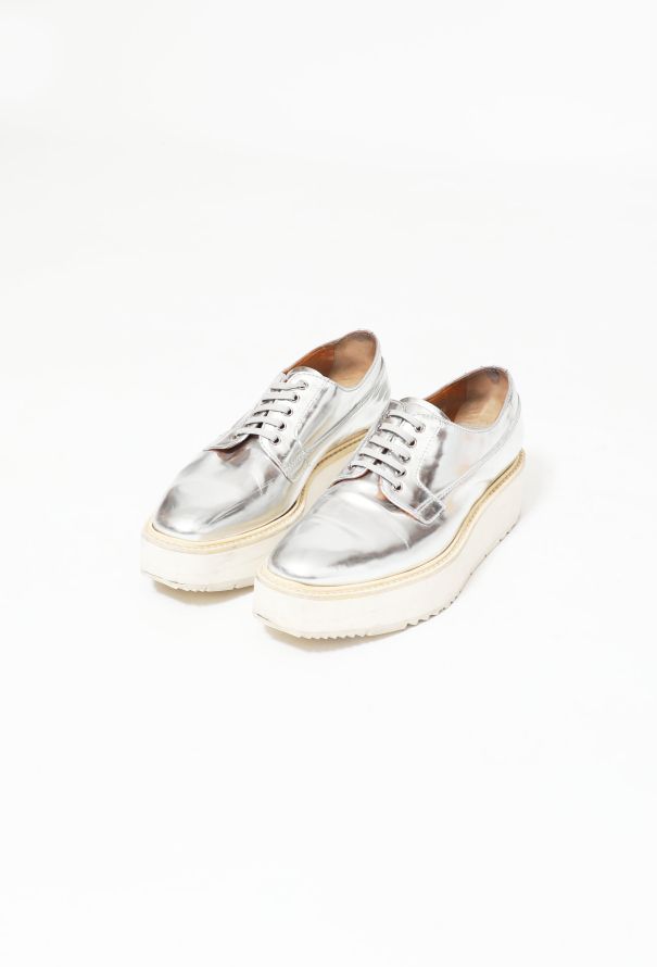 Prada S/S 2011 Metallic Platform Creepers - 3