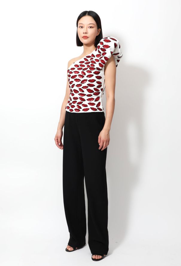 Saint Laurent Iconic S/S 2014 Sequin Lip Top - 6