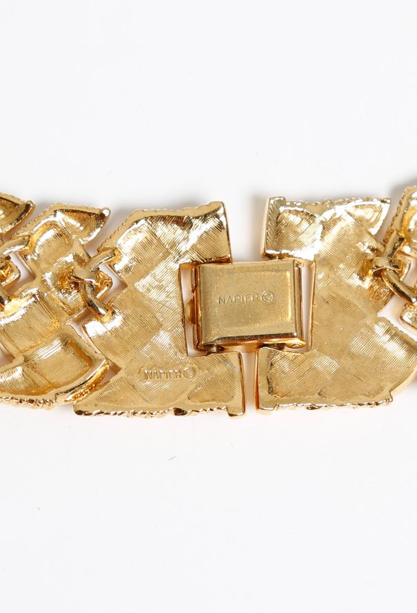 80s Napier Chainlink Collar Necklace - 6