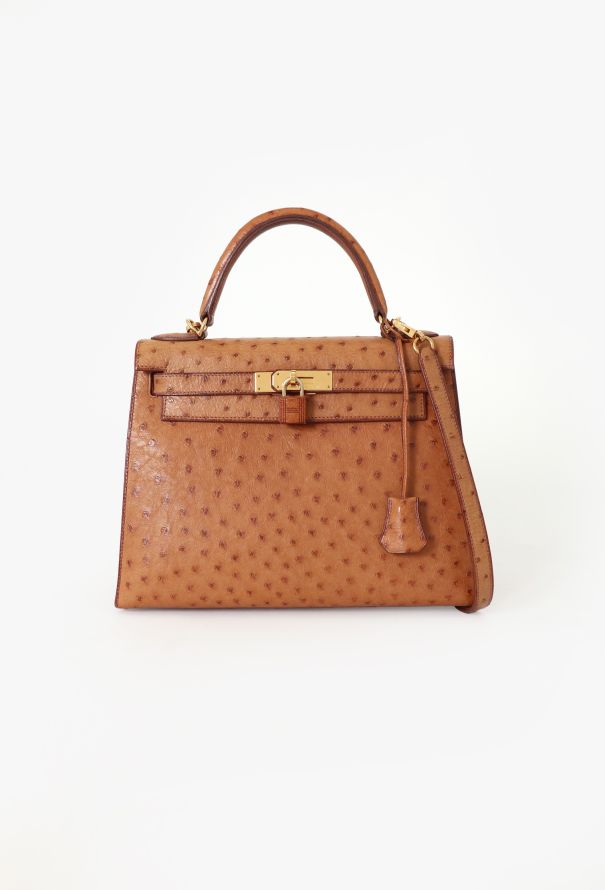 Hermès Gold Ostrich Sellier Kelly 28 - 4