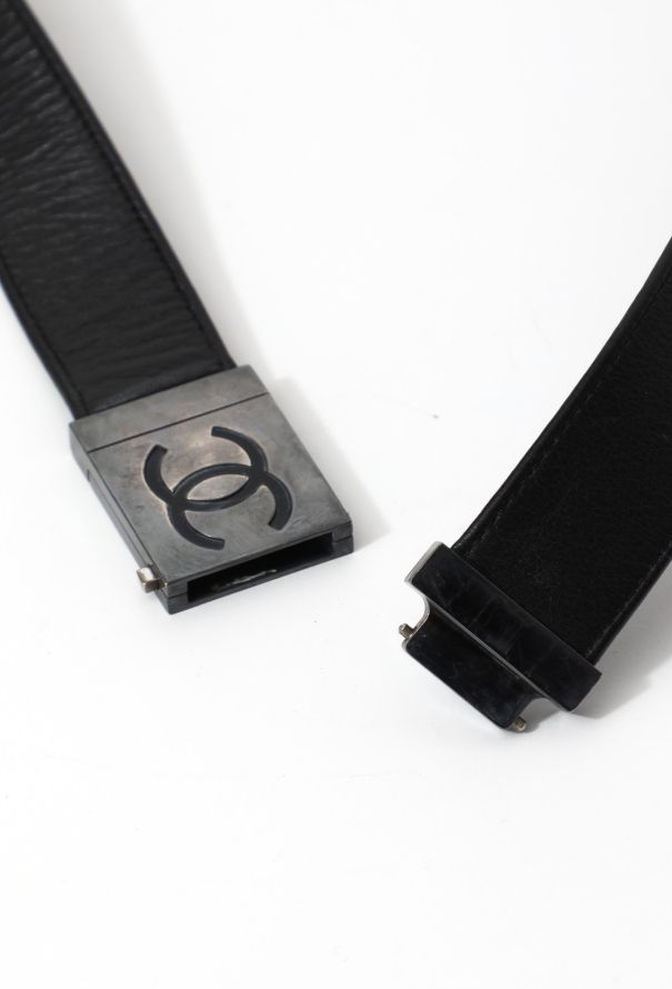 Chanel S/S 1996 'CC' Buckle Leather Belt - 5