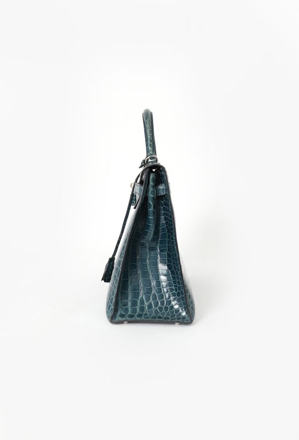 Hermès Blue Jean Porosus Kelly Sellier 35 - 5