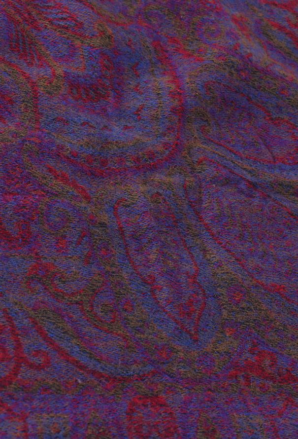 Saint Laurent Vintage Embroidered Paisley Tassel Scarf - 8
