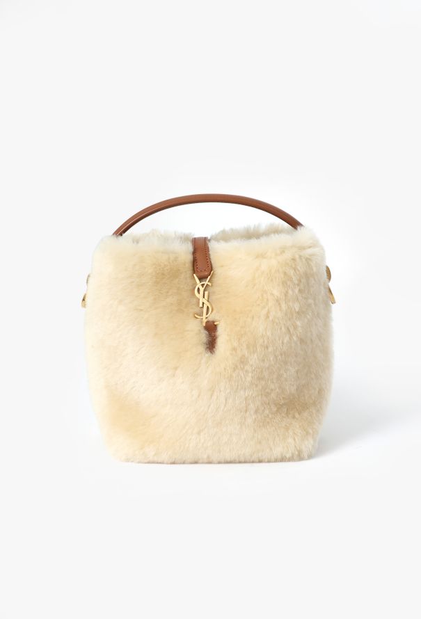 Saint Laurent Le 37 Shearling Bucket Bag - 1