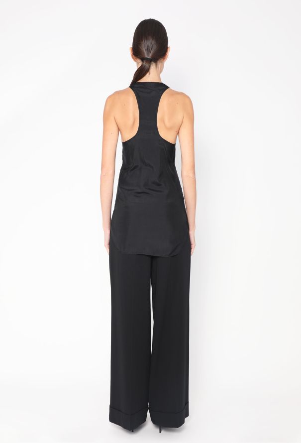 Balenciaga 2002 Silk Racerback Tank - 5