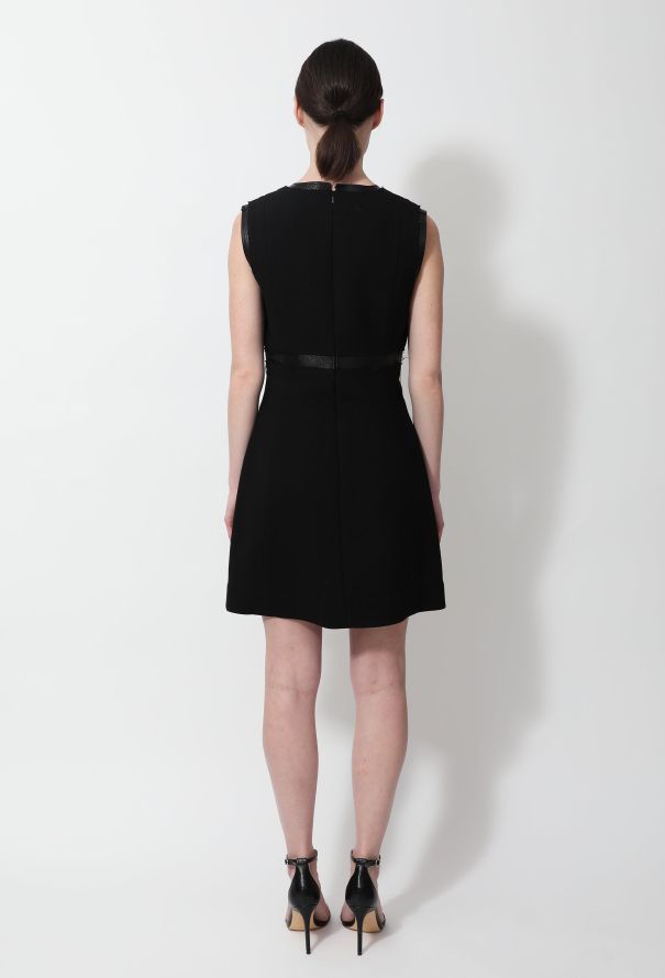 Céline Leather Trim Dress - 3