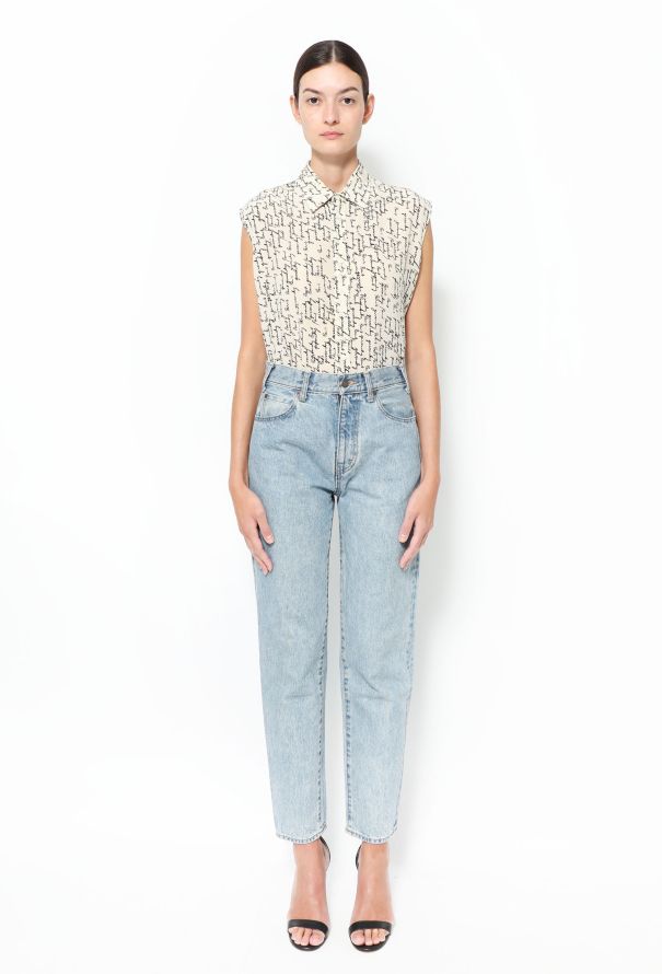 Givenchy Scripted Silk Ivory Shirt - 3
