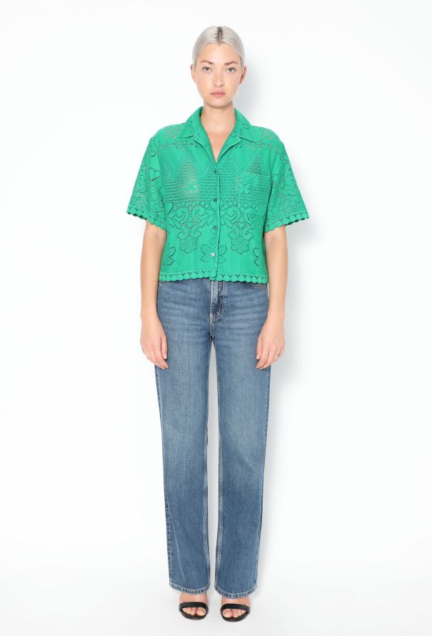 Valentino Floral Scalloped Lace Top - 3