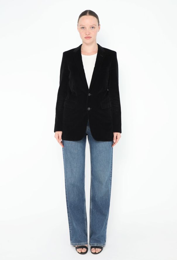 Saint Laurent S/S 2015 Tailored Velvet Blazer - 5