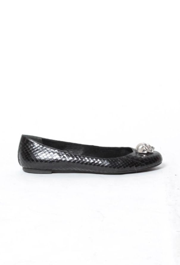 Alexander McQueen Skull Python Ballerinas - 1