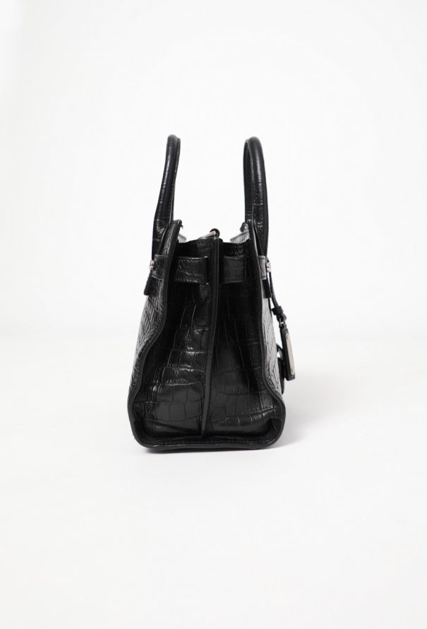Saint Laurent Crocodile Embossed Nano Sac de Jour - 5