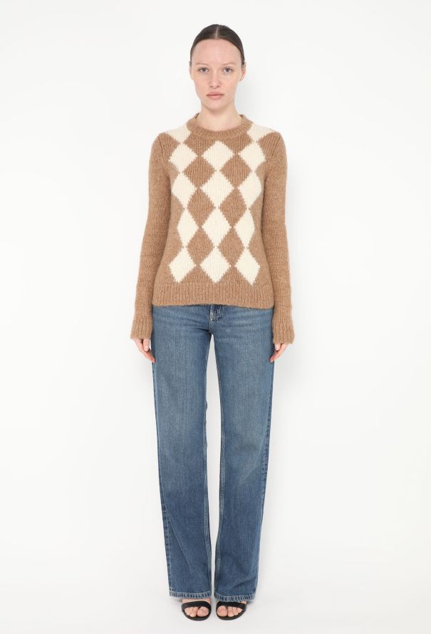 Céline Harlequin Alpaca Knit Sweater - 2