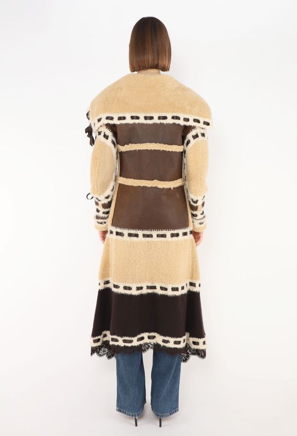Dior COLLECTOR F/W 2005 Patchwork Shearling Coat - 7