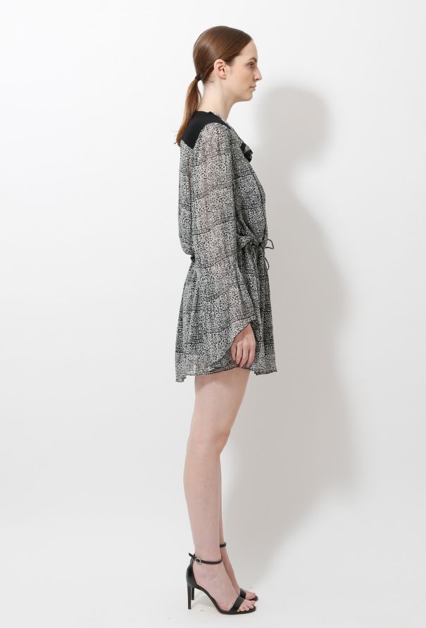 Balenciaga 2013 Ruffled Graphic Dress - 4