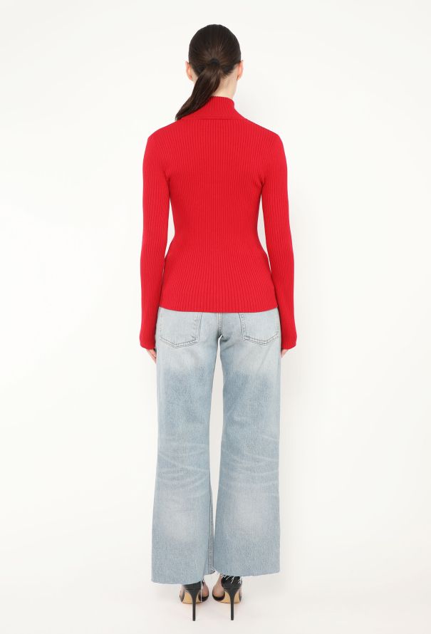 Courrèges 2023 Cut-Out Ribbed Turtleneck - 3