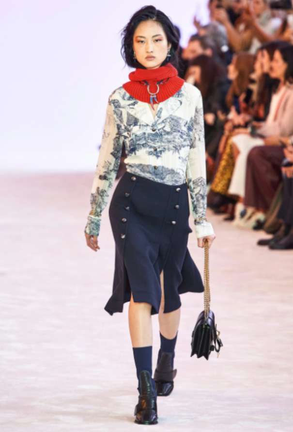 Chloé F/W 2019 Flared Military Skirt - 2