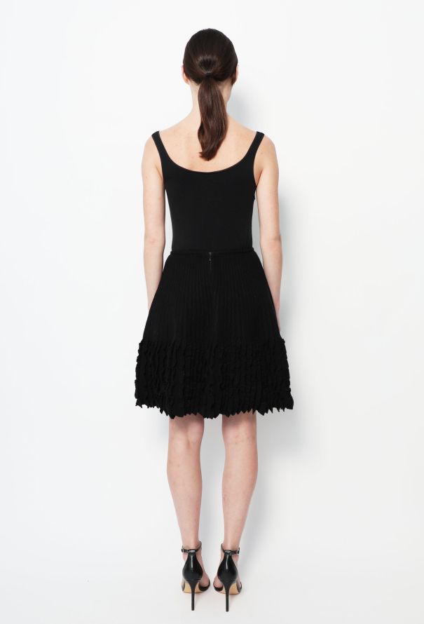 Alaïa Pleated Knit Skater Skirt - 3