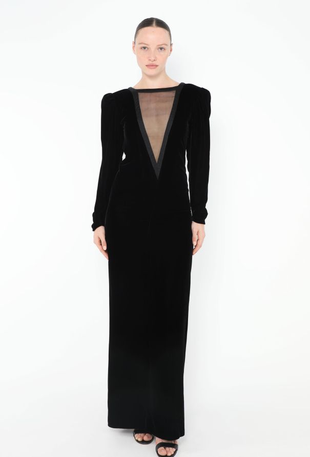 Courrèges '70s Open-Back Velvet Gown - 1