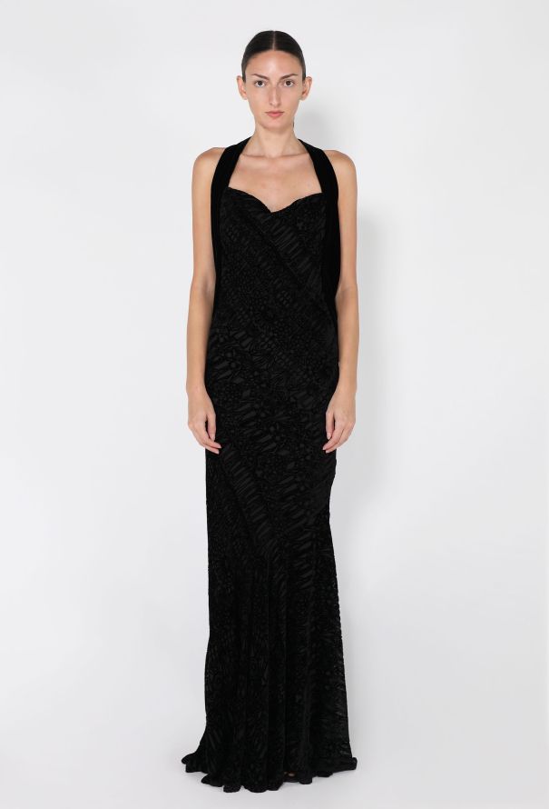 Alexander McQueen Velvet Devoré Corset Gown, 2004 - 1