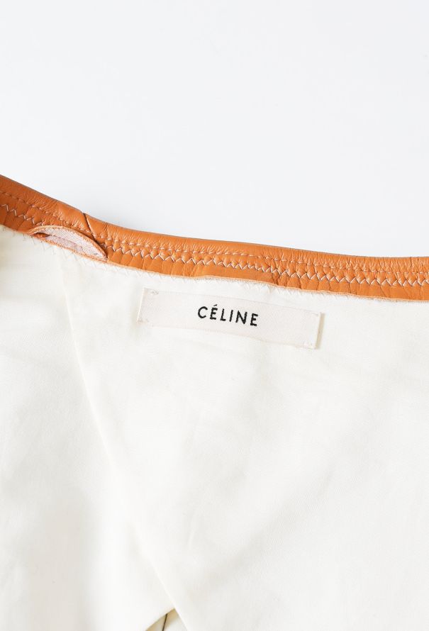 Céline Linen Leather Zip Jacket - 5