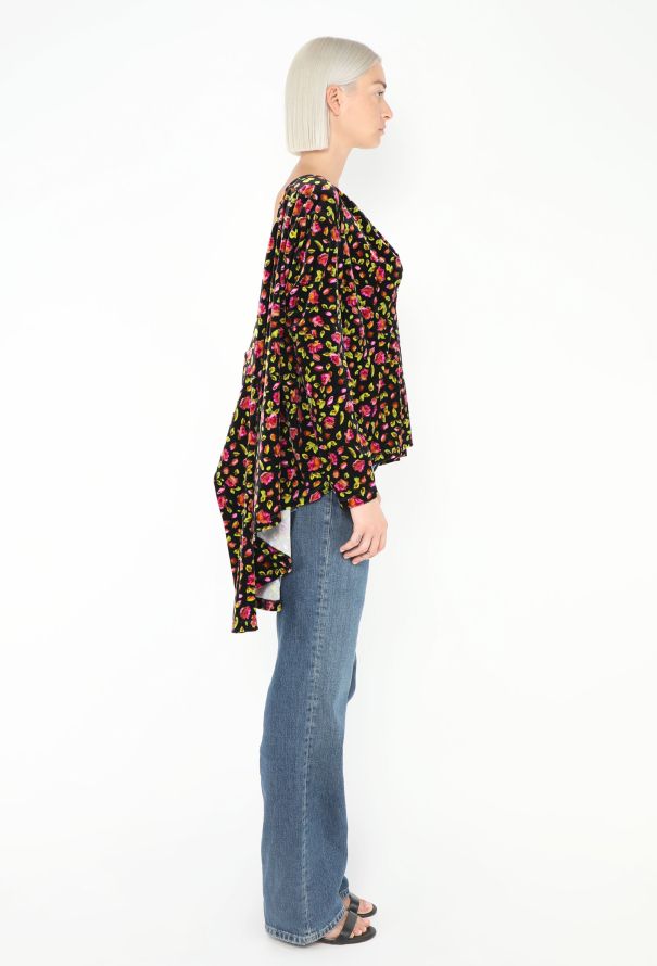Balenciaga Pre-Fall 2019 Asymmetric Velvet Top - 4