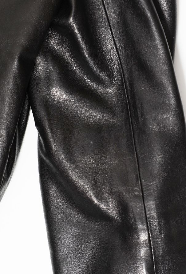Helmut Lang 2003 Leather Flap Back Bomber - 7