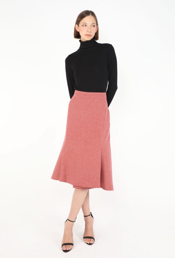 Balenciaga F/W 2016 Houndstooth Fluted Skirt - 5