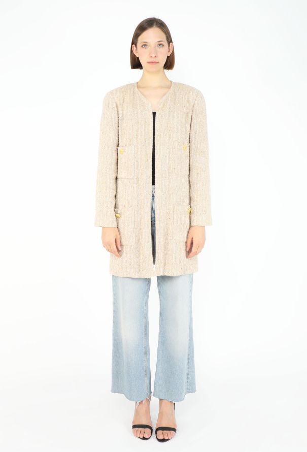 Chanel 1999 Tweed Collarless Jacket - 2
