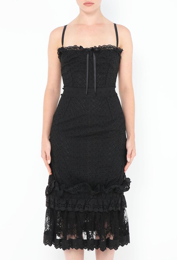 Dolce & Gabbana '90s Eyelet Lace Bustier Dress - 3