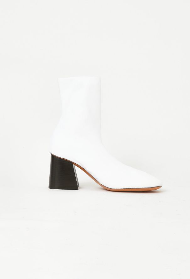 Céline White Ribbed Sock Boots by Phoebe Philo – 2016 - 1