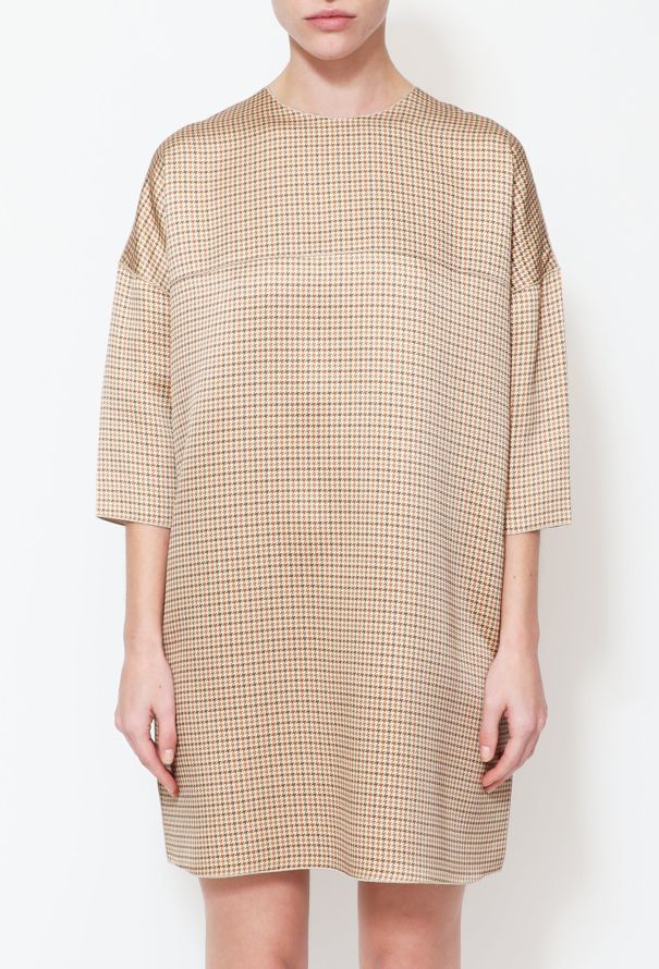 Céline Houndstooth Silk Dress - 2