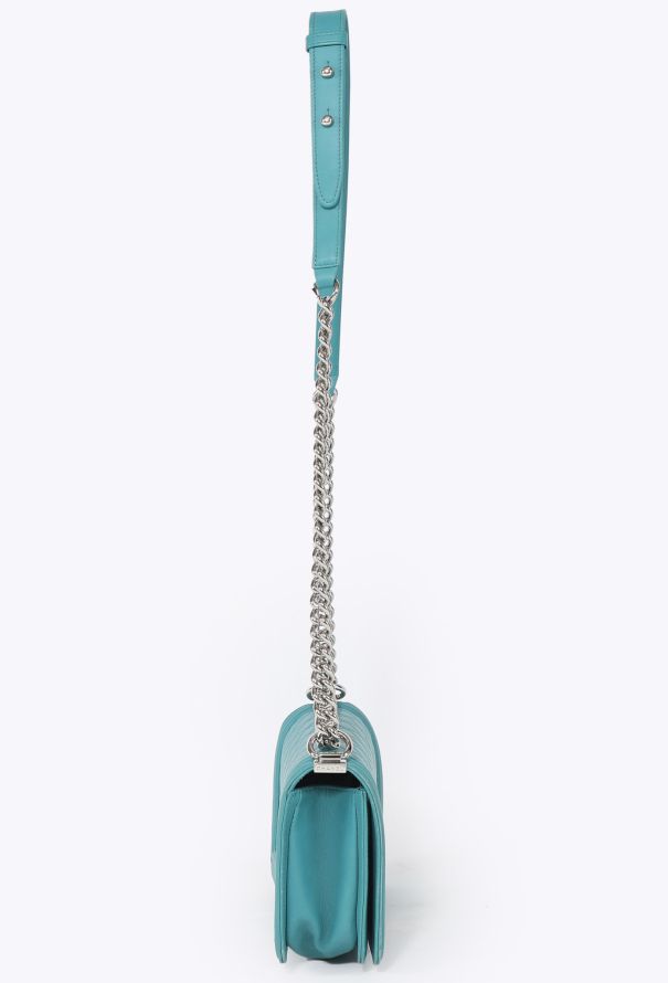 Chanel Turquoise Medium Boy Bag - 3