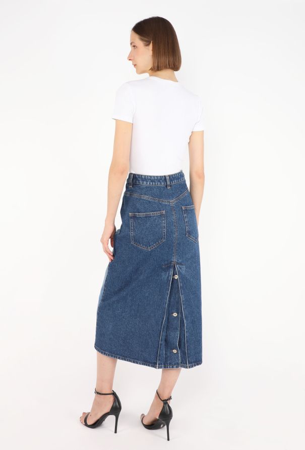 Loewe Contrast-Panel Denim Skirt, 2023 - 4