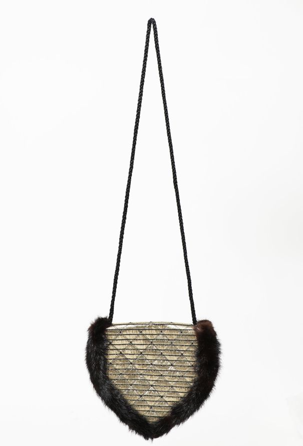 Jean-Louis Scherrer Fur Lamé Evening Bag - 4