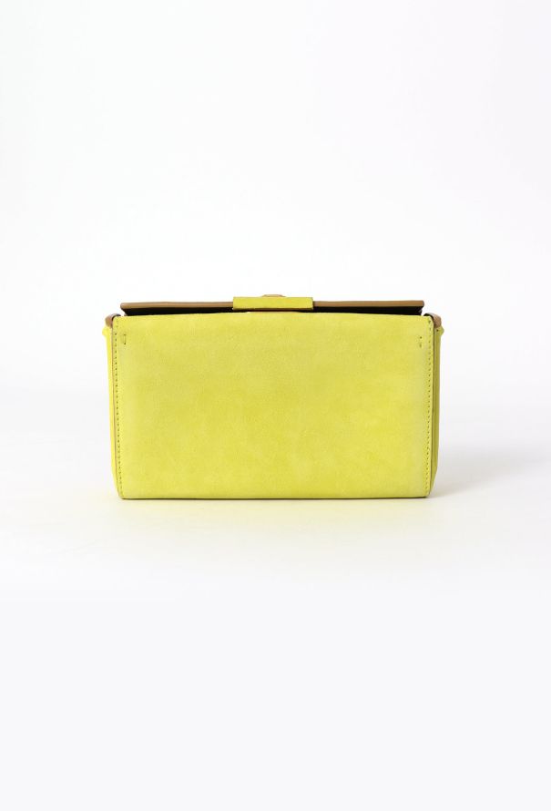 Valentino Yellow Suede Clutch - 4