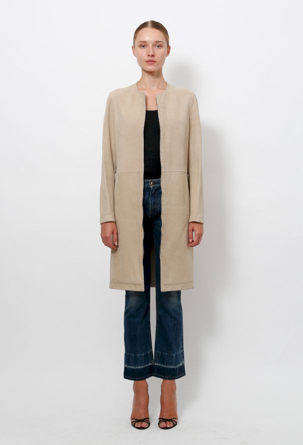 Hermès 90's Suede Coat - 1