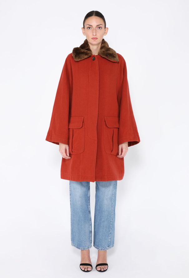 Romeo Gigli 1993 Faux Shearling Peacoat - 2