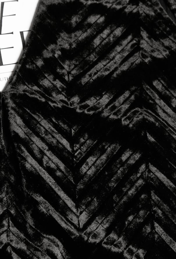 Gianni Versace Vintage Chevron Velvet Gown - 6