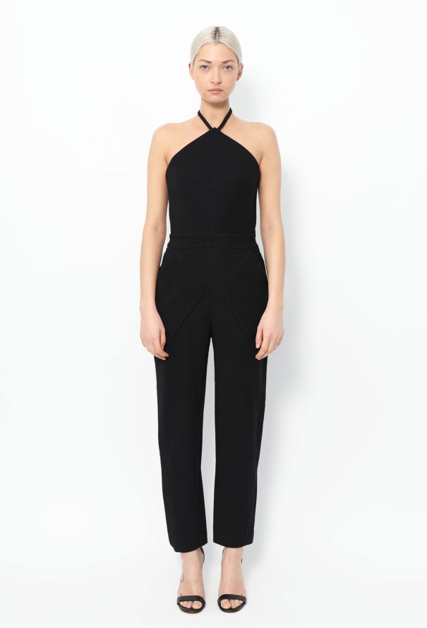 Balenciaga S/S 2015 Angled Halter Jumpsuit - 4